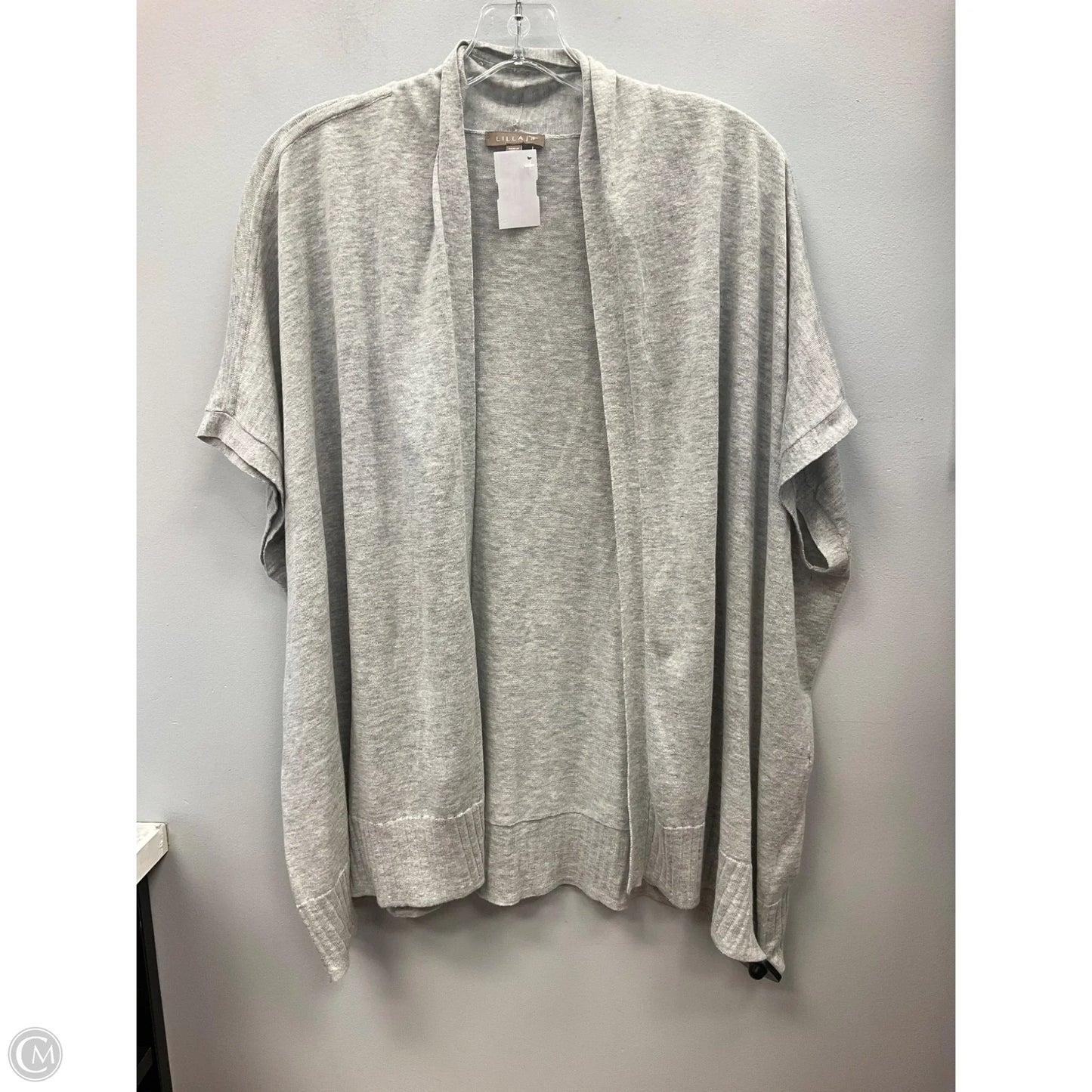 Sweater Short Sleeve By Lilla P In Grey, Size: Osfm