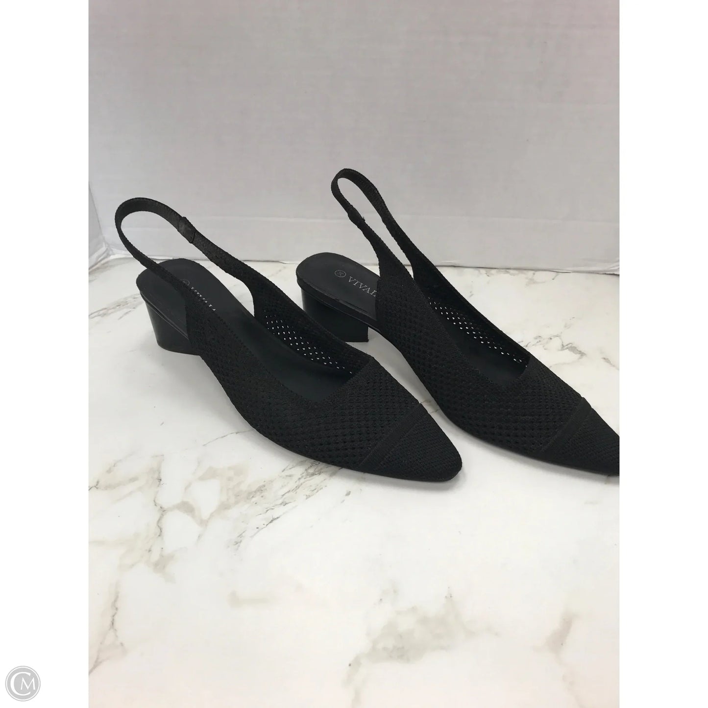 Sandals Heels Block By Vivaia In Black, Size: 8