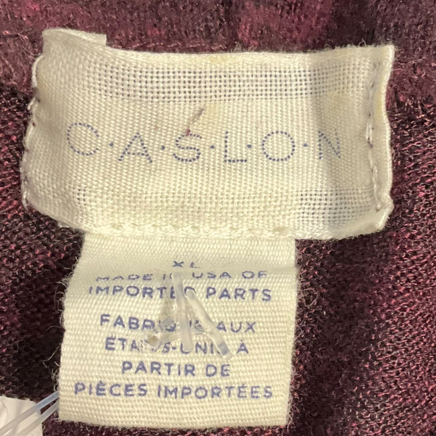 Top Long Sleeve By Caslon In Maroon, Size: Xl