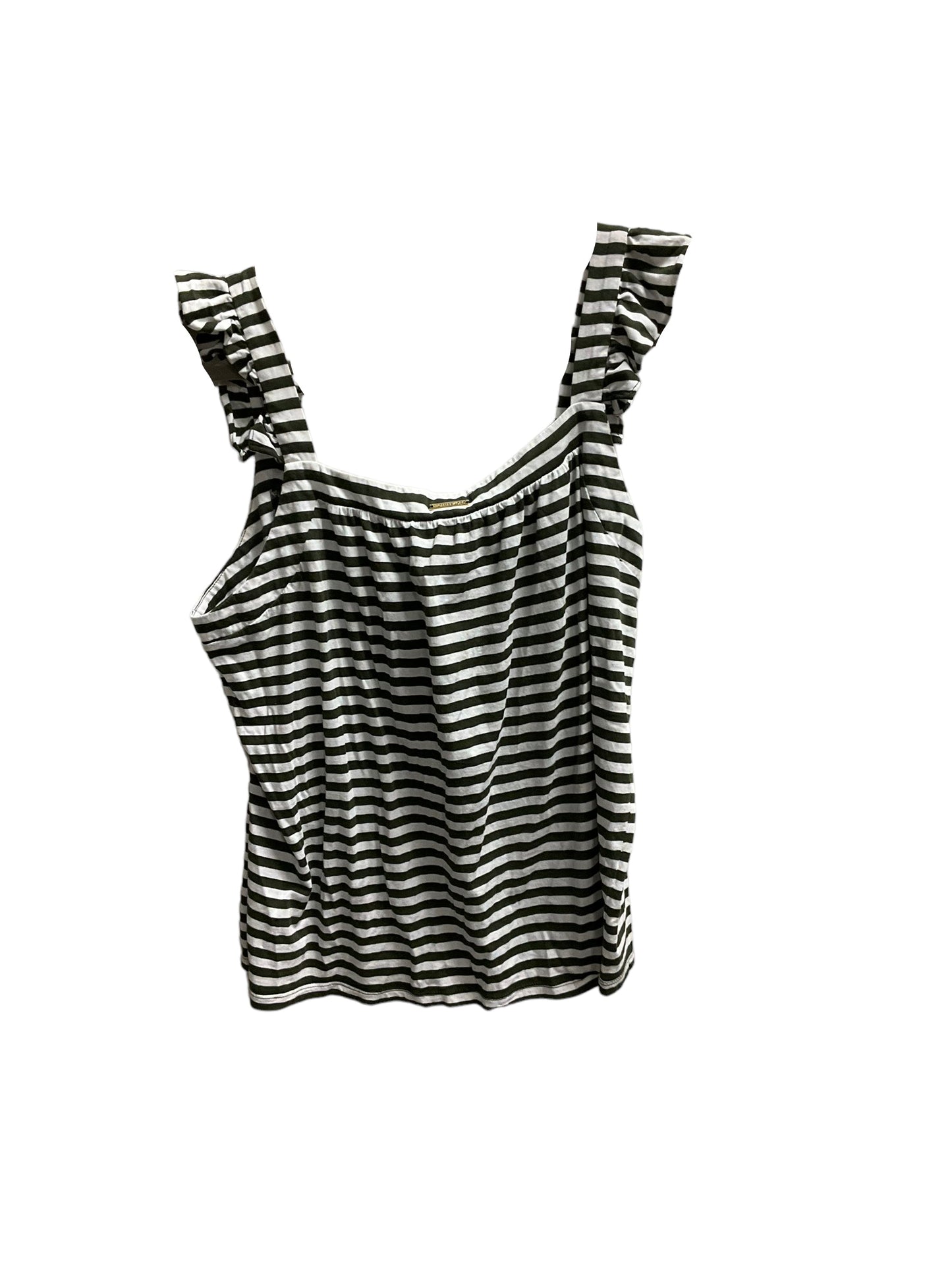 Striped Pattern Top Sleeveless Michael By Michael Kors, Size Xl