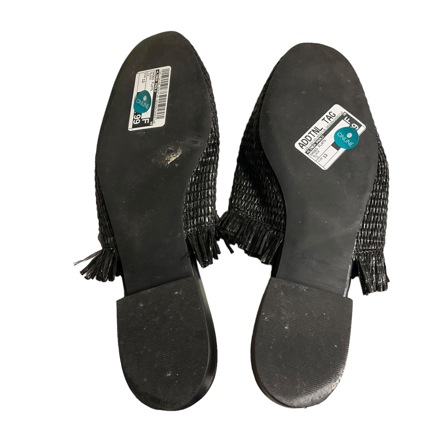 Black Shoes Flats Linea Paolo, Size 13