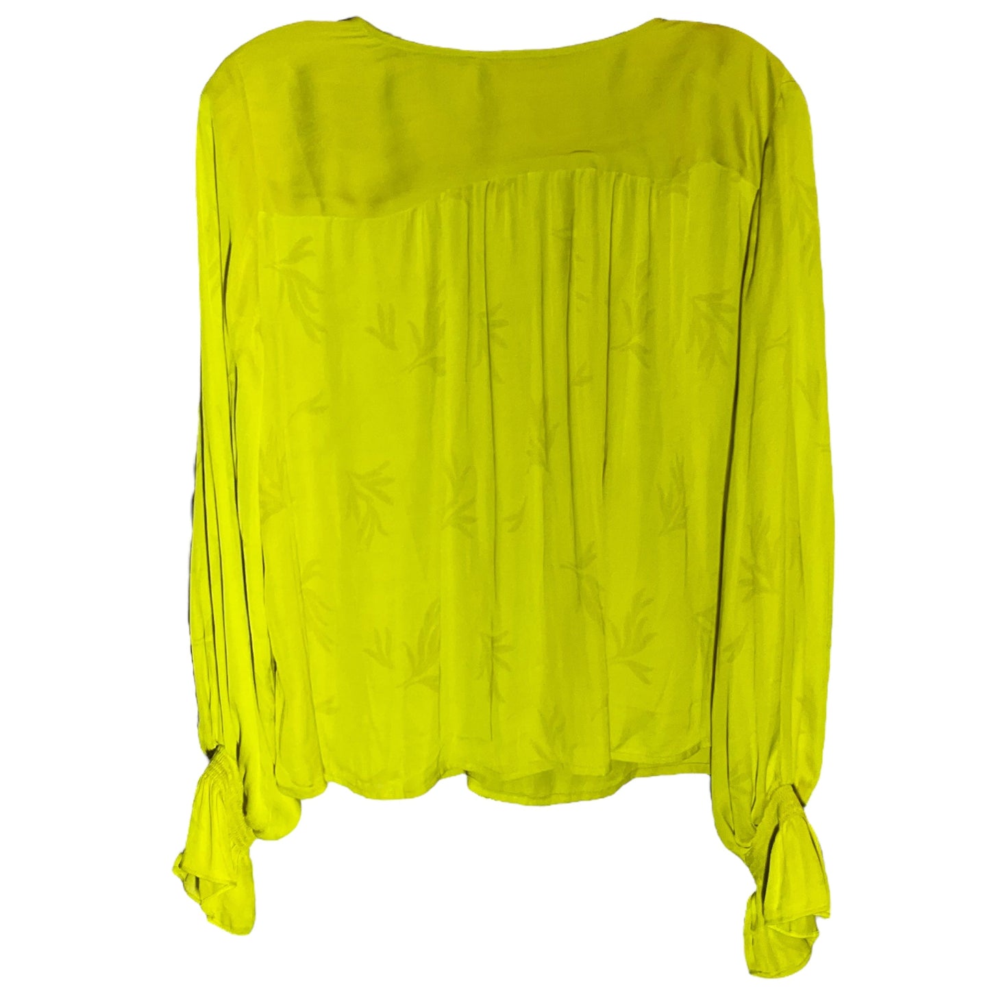 Yellow Top Long Sleeve Anthropologie, Size L