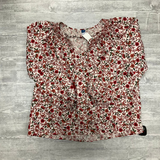 Top Long Sleeve By Old Navy In Floral Print, Size: M