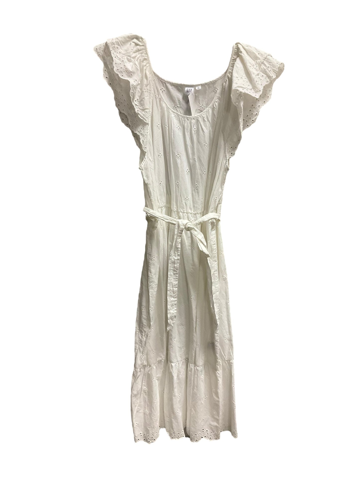 White Dress Casual Midi Gap, Size Xl