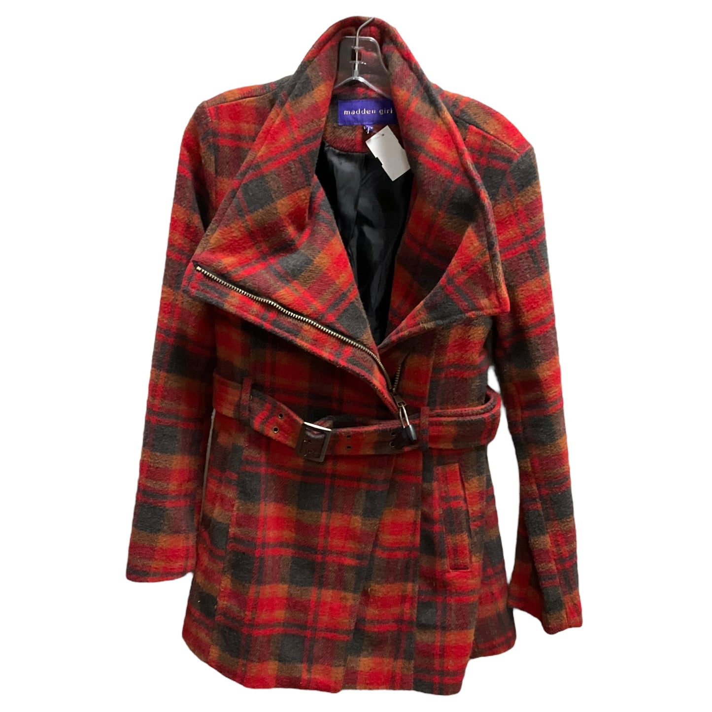 Coat Other By Madden Girl In Plaid Pattern, Size: M