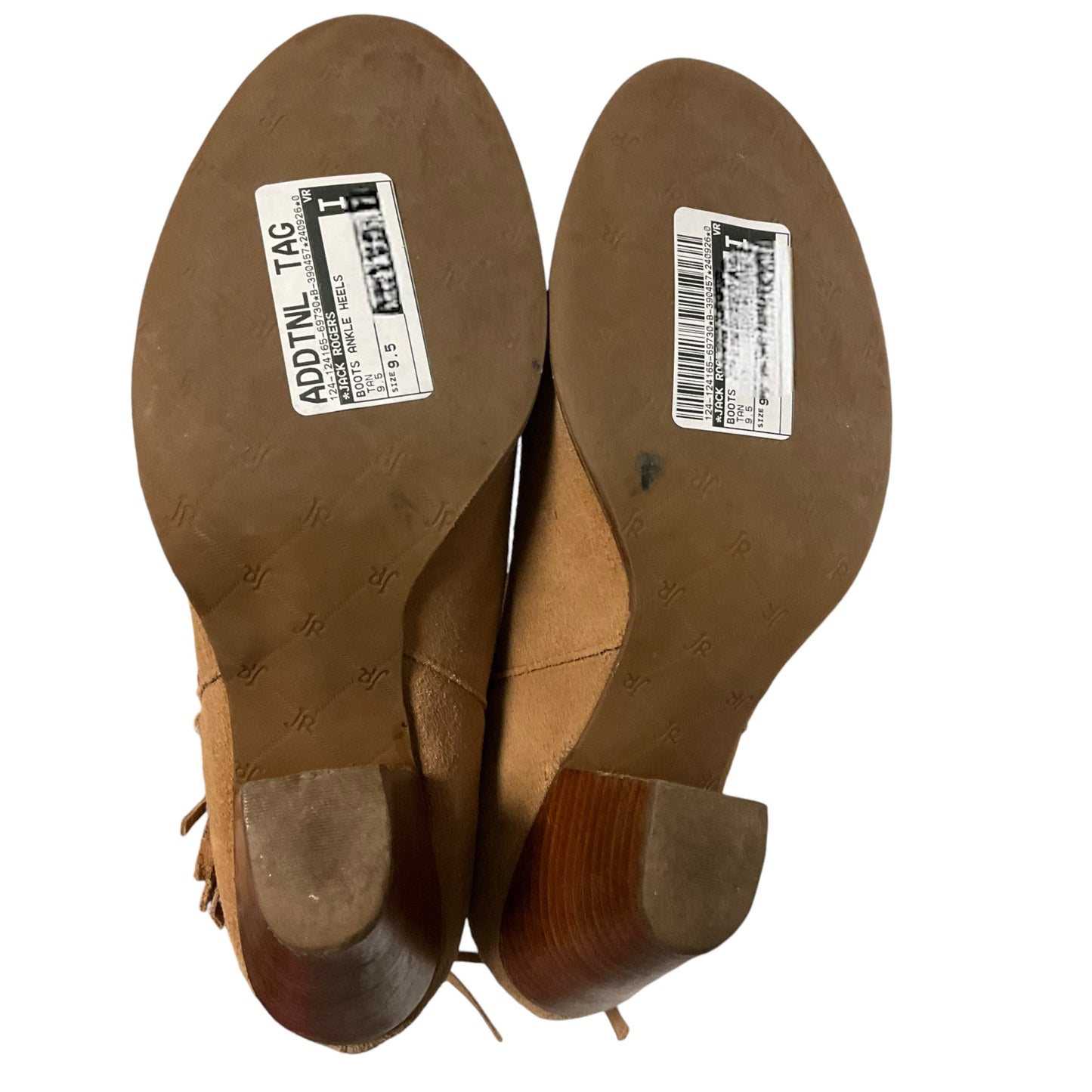 Boots Ankle Heels By Jack Rogers In Tan, Size: 9.5