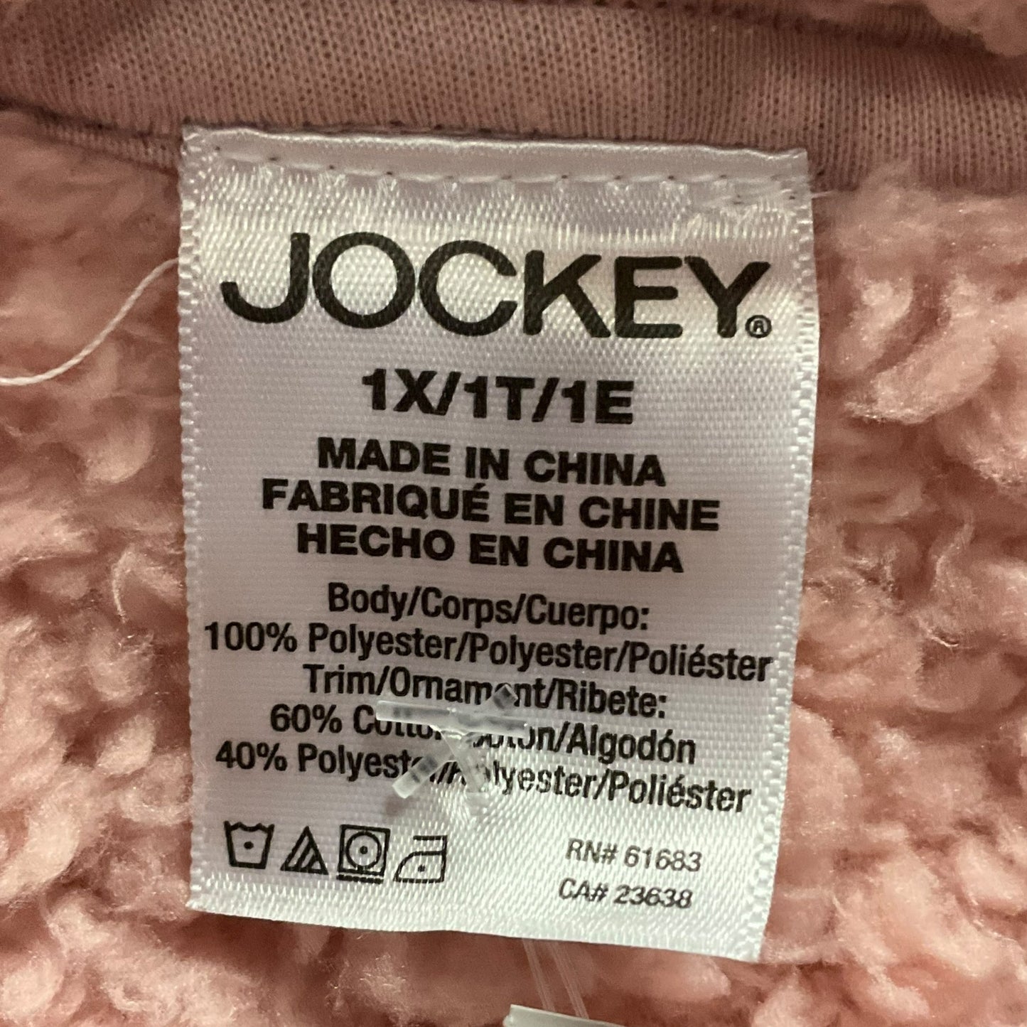 Athletic Fleece By Jockey In Pink, Size: 1x