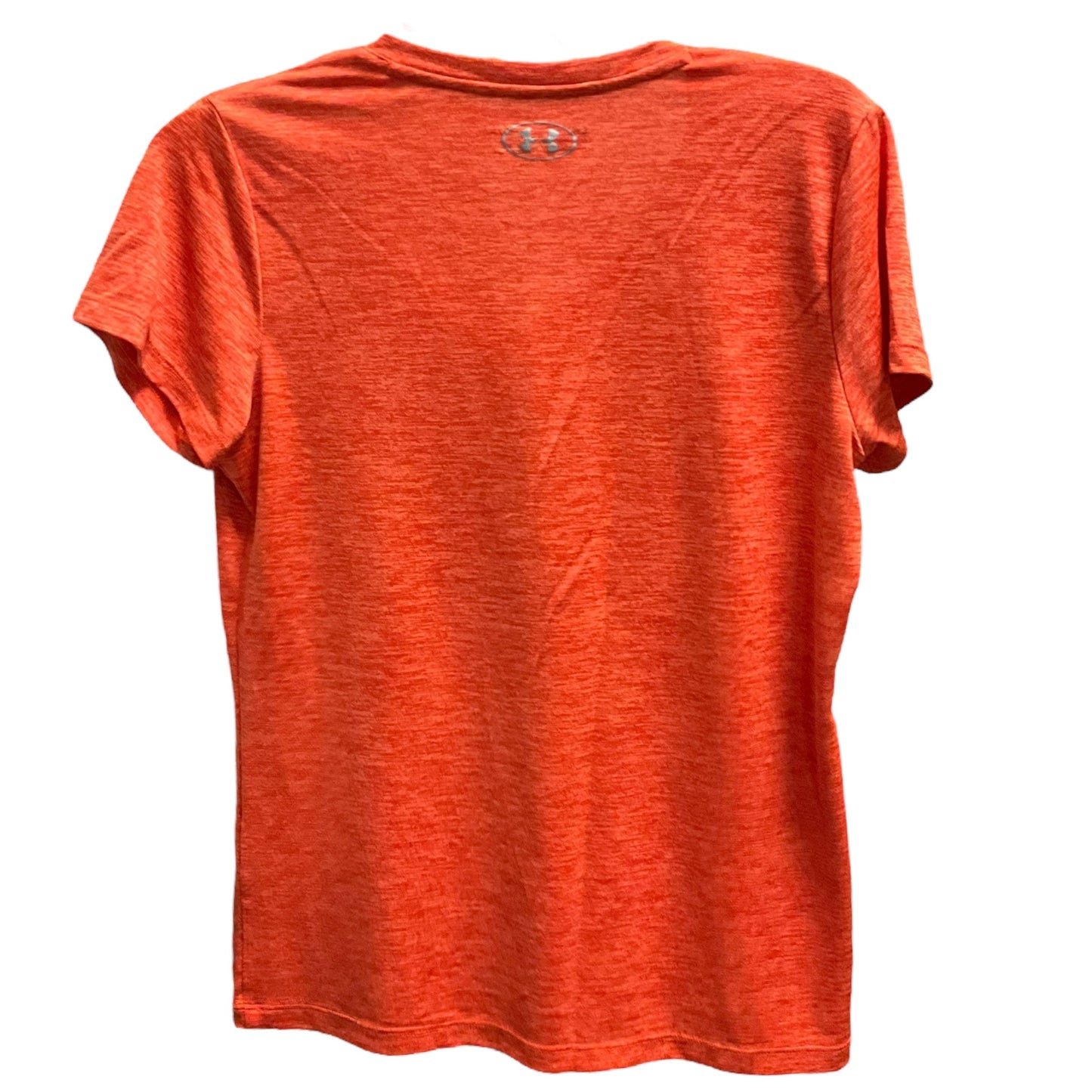 Athletic Top Short Sleeve By Under Armour In Orange, Size: M