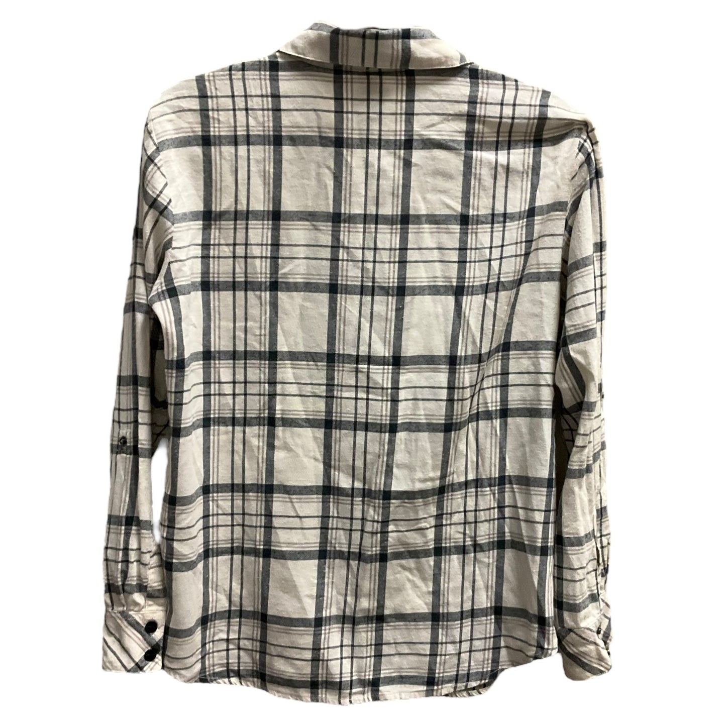 Top Long Sleeve By Sanctuary In Plaid Pattern, Size: S