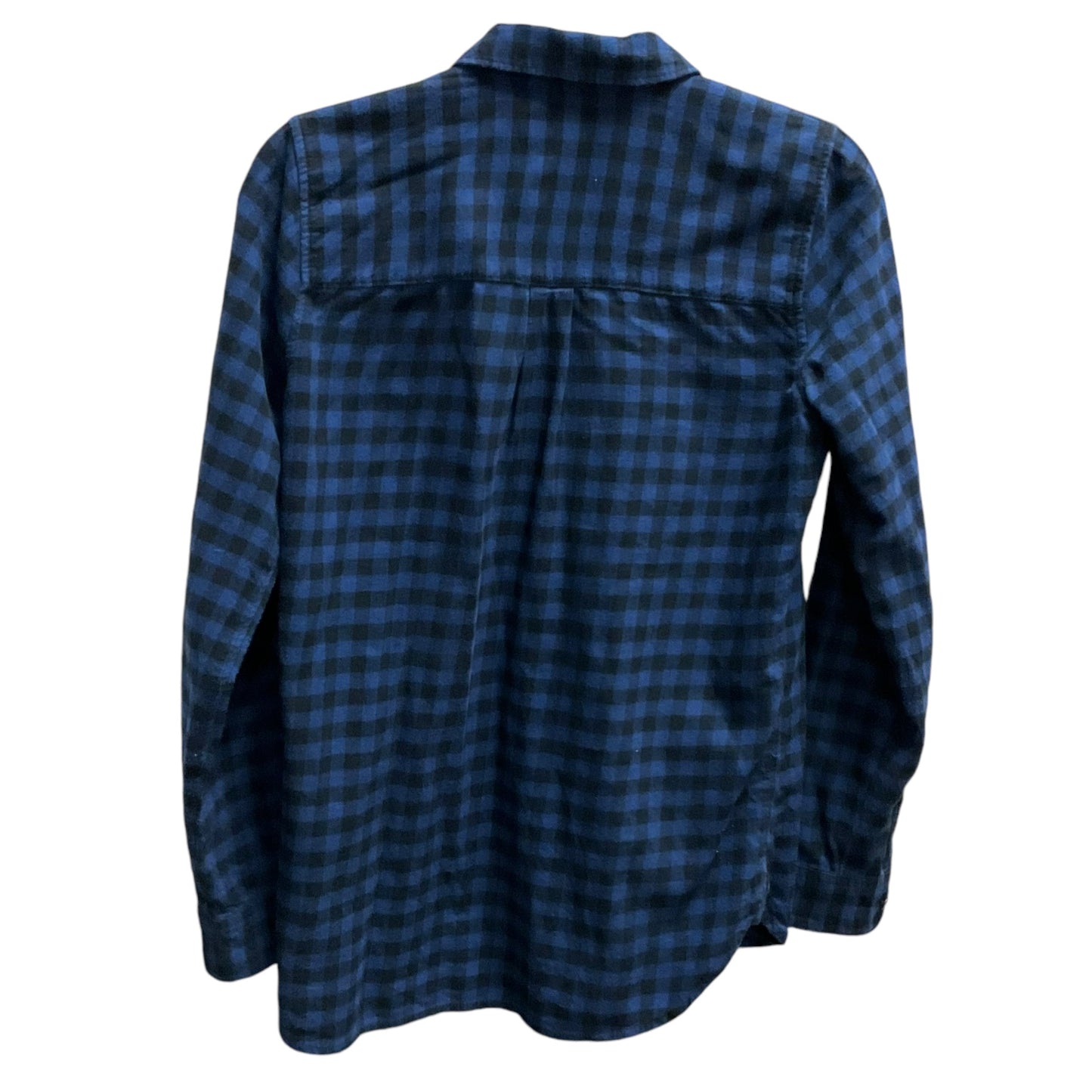 Top Long Sleeve By Madewell In Checkered Pattern, Size: S