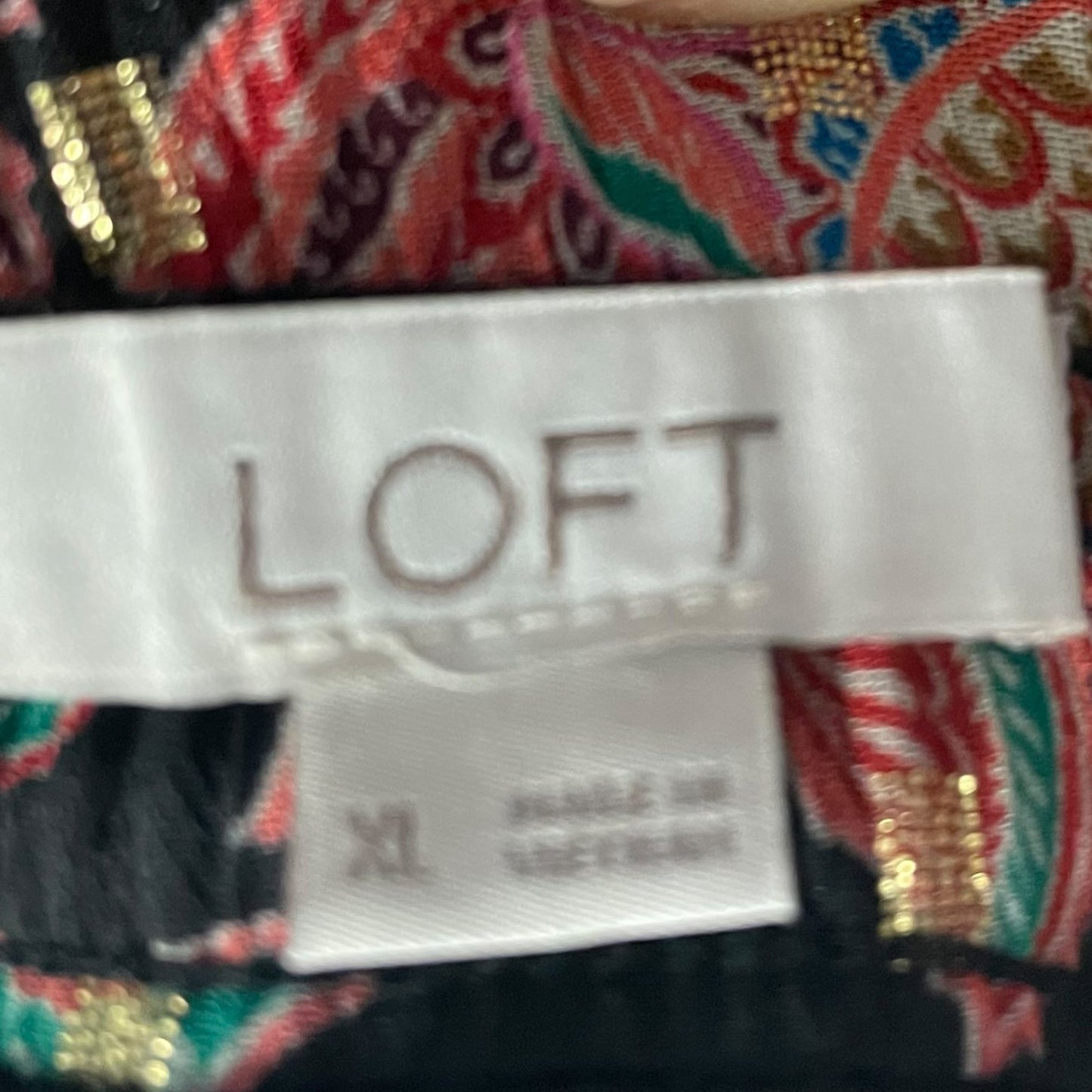 Skirt Midi By Loft In Floral Print, Size: Xl