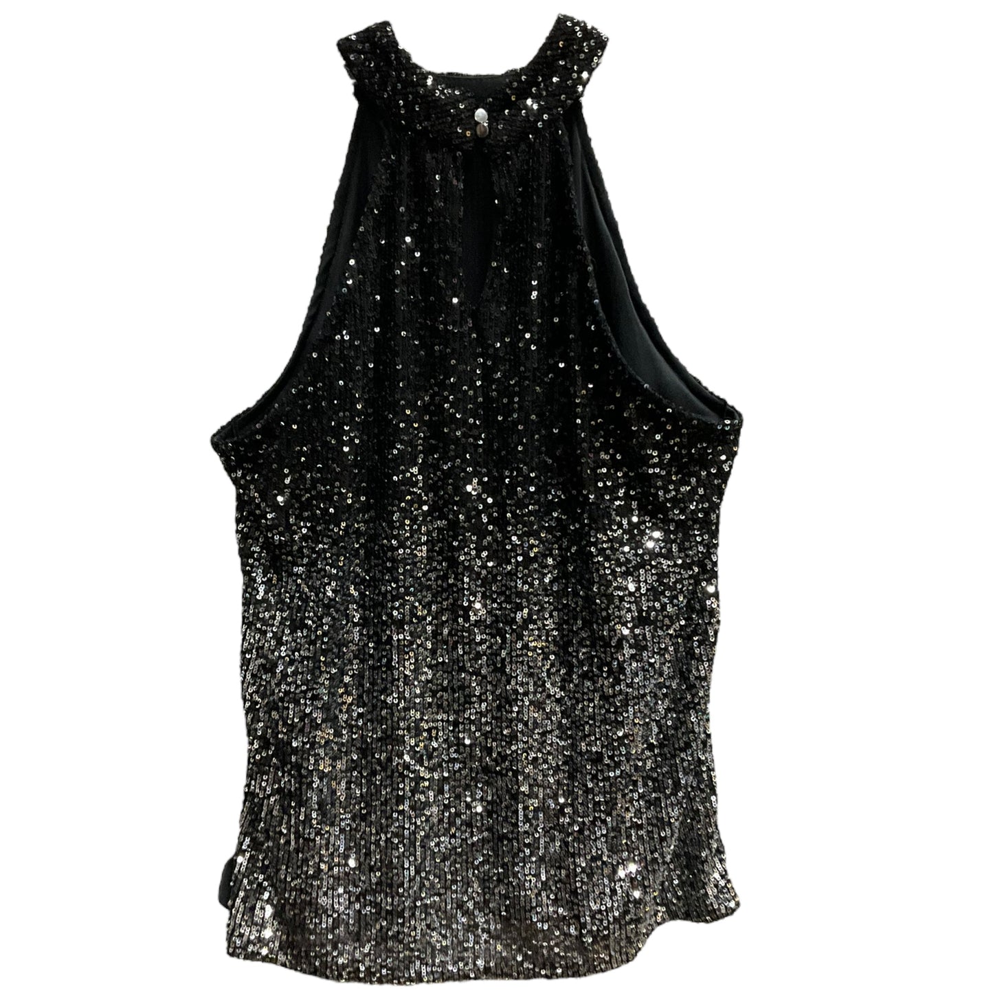 Top Sleeveless By Cable And Gauge In Black & Silver, Size: S