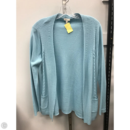 Sweater Cardigan By Talbots In Blue, Size: S