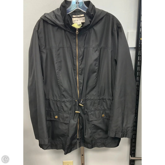 Jacket Windbreaker By Ava & Viv In Black, Size: 2x