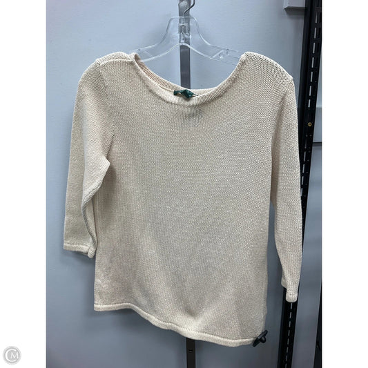 Sweater By Lauren By Ralph Lauren In Cream, Size: M