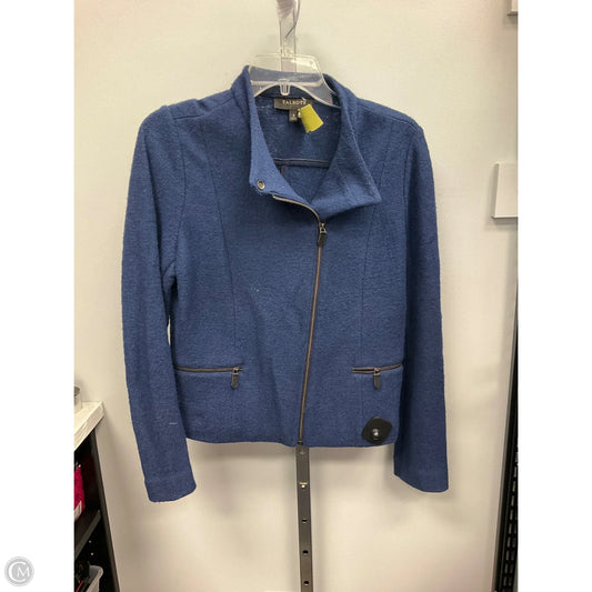 Jacket Moto By Talbots In Navy, Size: 6