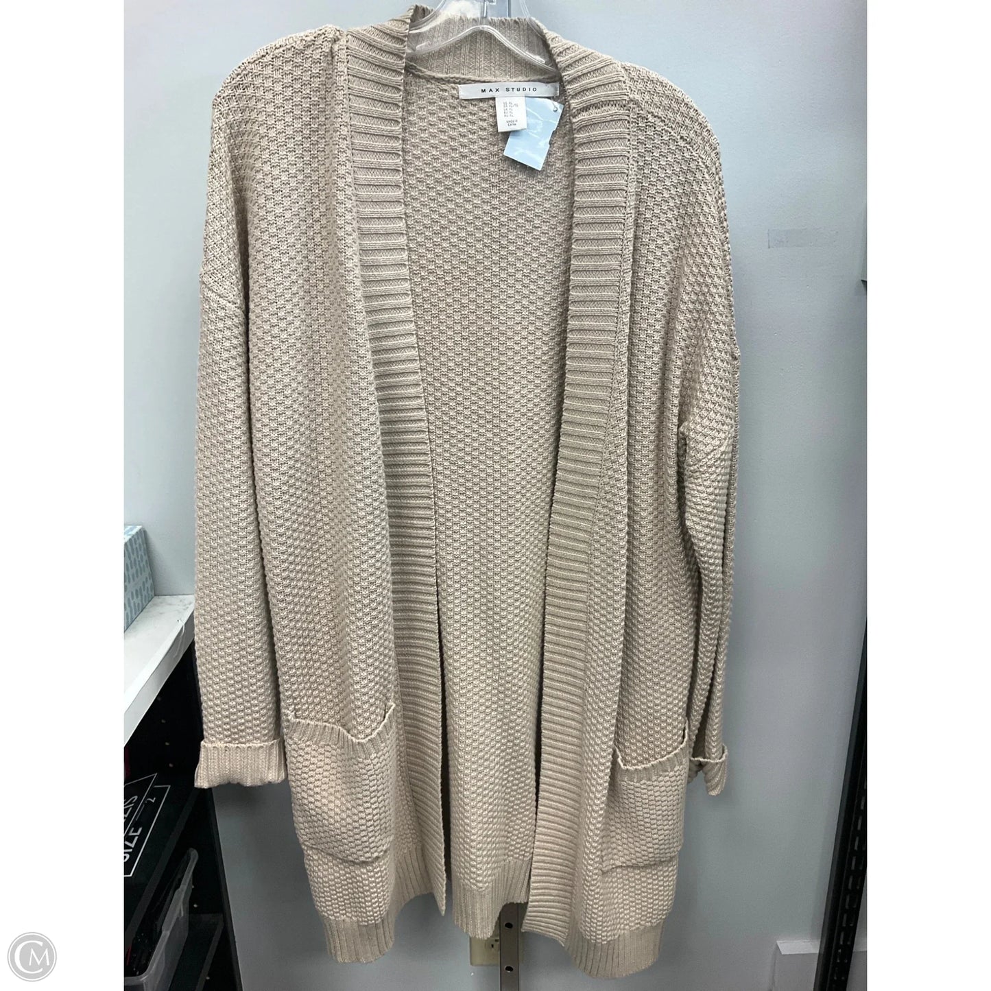 Sweater Cardigan By Max Studio In Beige, Size: Xl