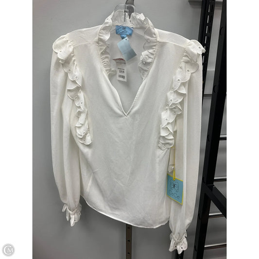 Top Long Sleeve By Cece In Ivory