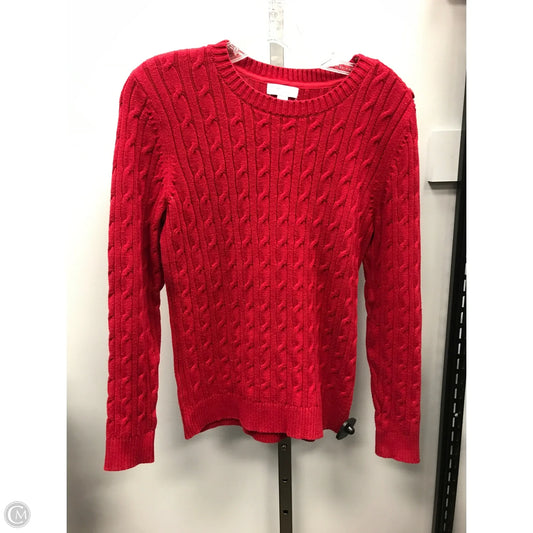 Sweater By Charter Club In Red, Size: Lp