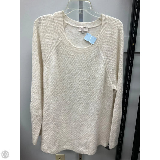 Sweater By Loft In Cream, Size: Xl