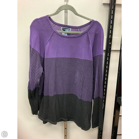 Sweater By Karen Scott In Purple, Size: Xl