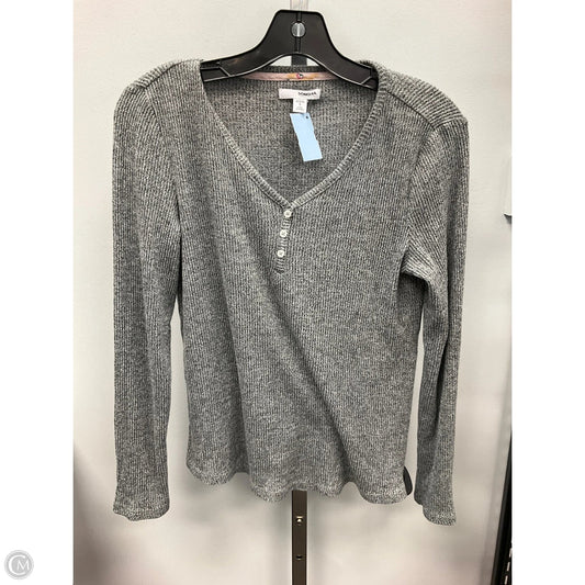 Top Long Sleeve By Sonoma In Grey, Size: S