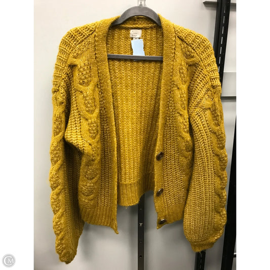 Sweater Cardigan By A New Day In Yellow, Size: M