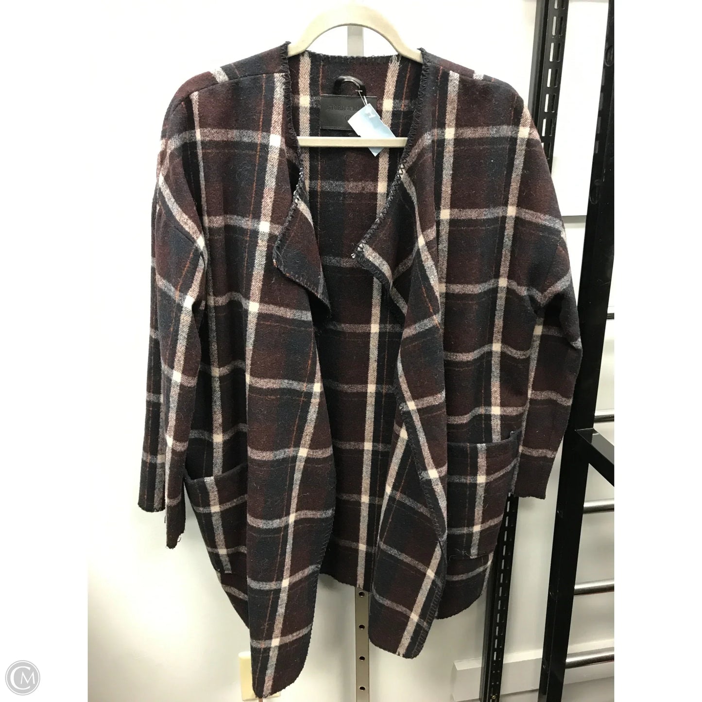 Cardigan By Cmc In Plaid Pattern, Size: S