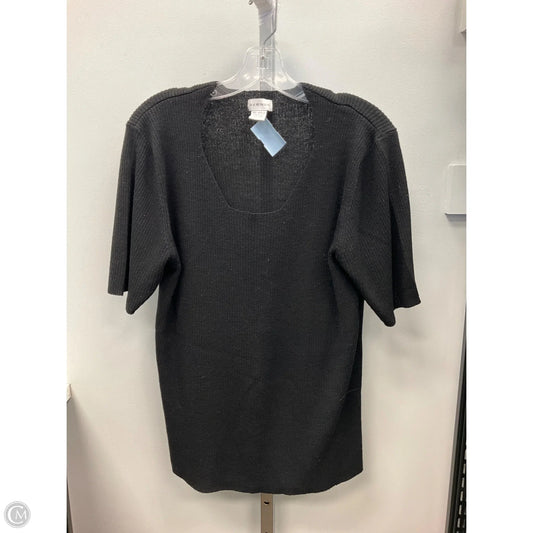 Sweater Short Sleeve By Avenue In Black, Size: 2x