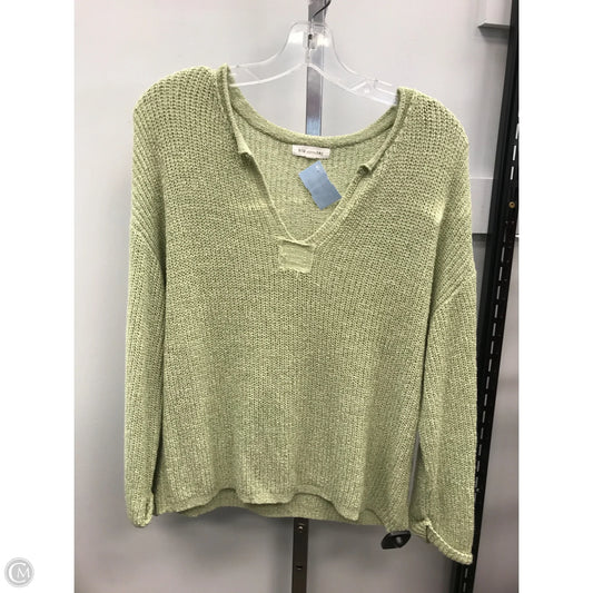 Top Long Sleeve By Blu Pepper In Green, Size: M