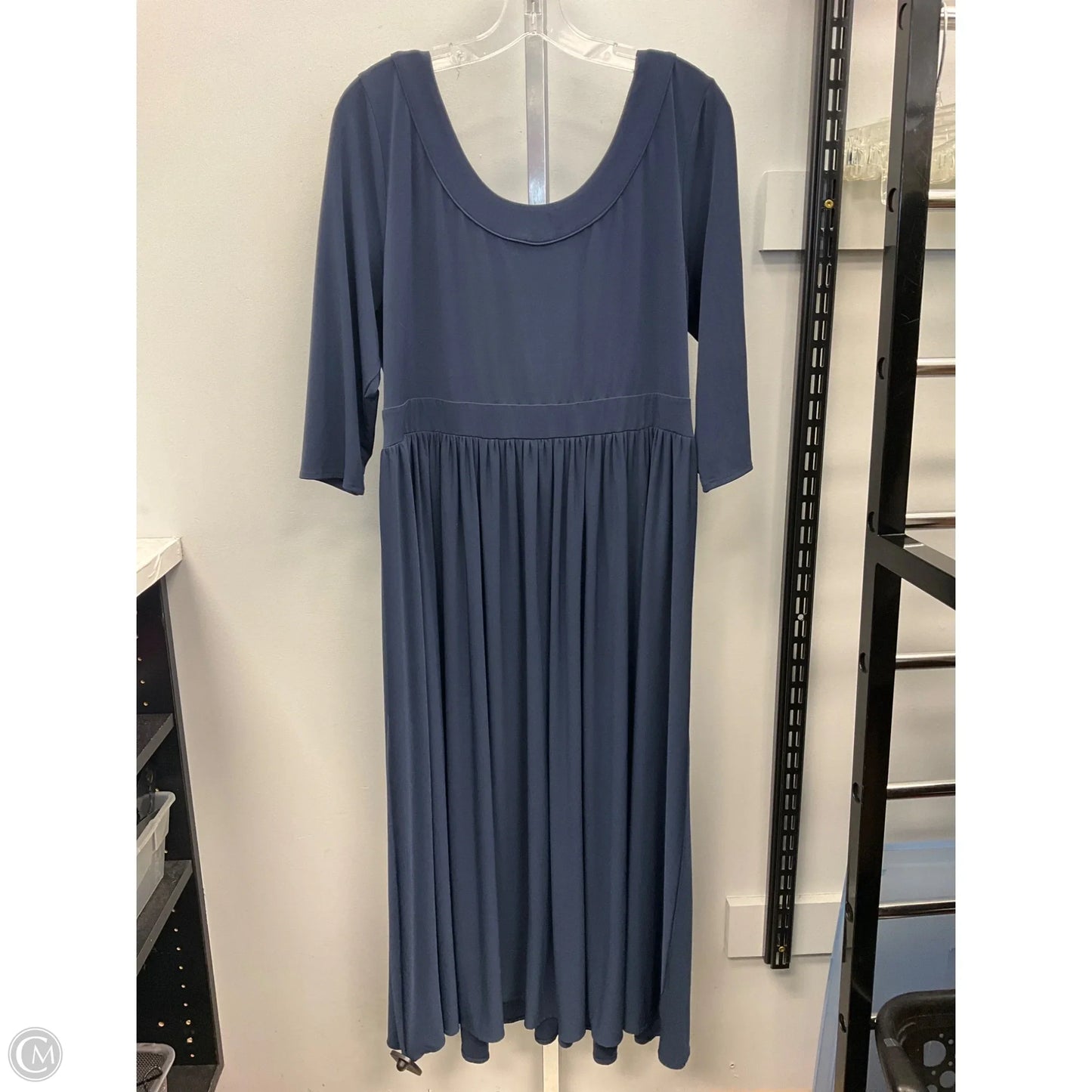 Dress Casual Midi By Lane Bryant In Navy, Size: 16