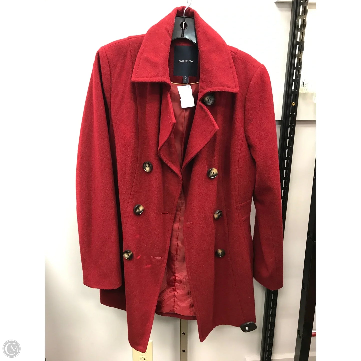 Coat Peacoat By Nautica In Red, Size: S