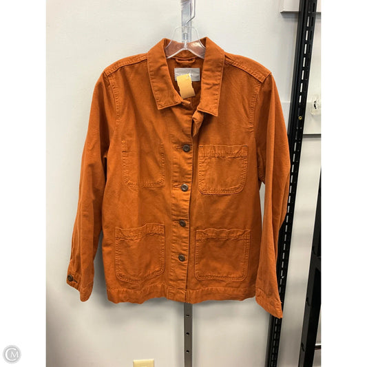 Jacket Shirt By Everlane In Brown, Size: L