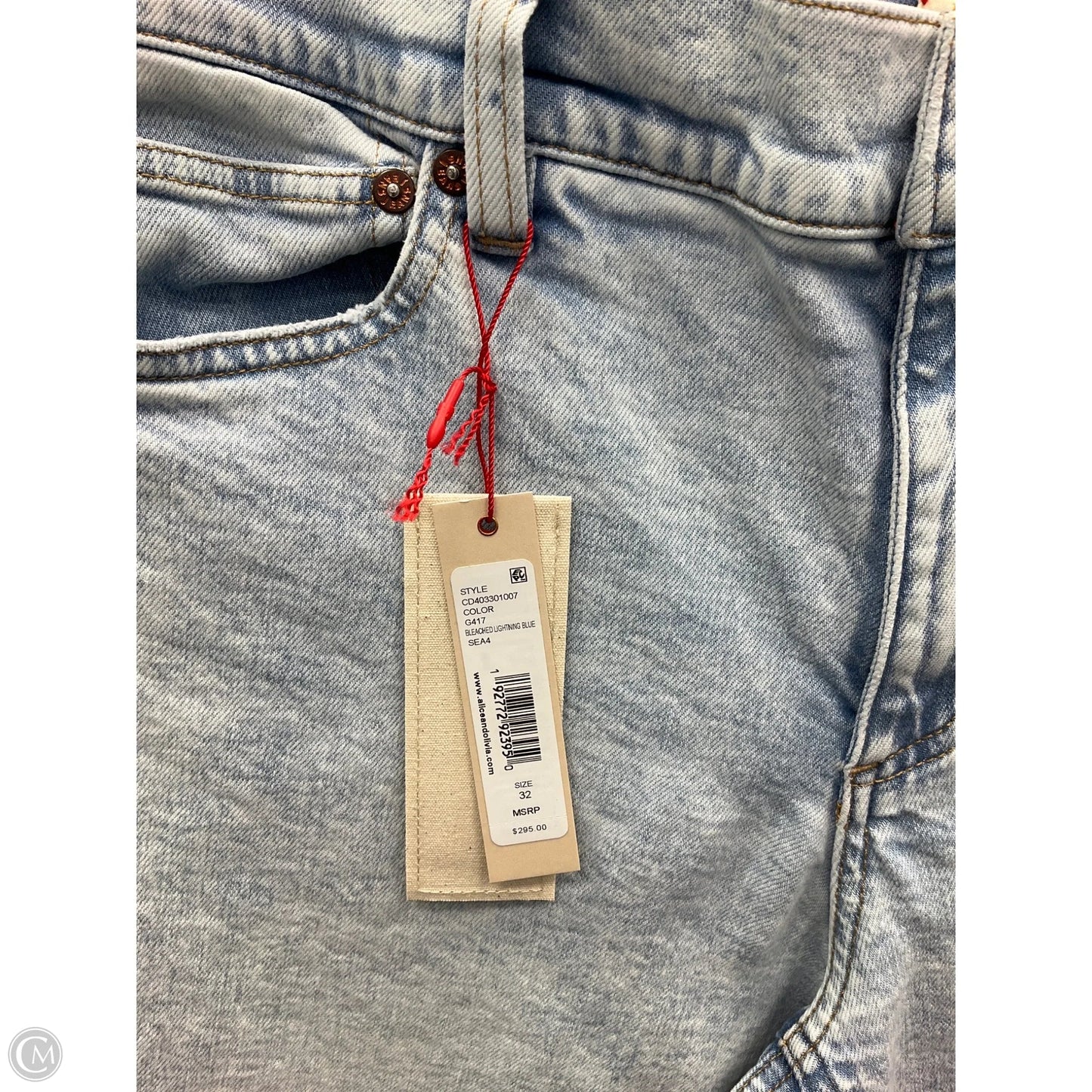 Jeans Designer By Alice + Olivia In Blue Denim, Size: 14