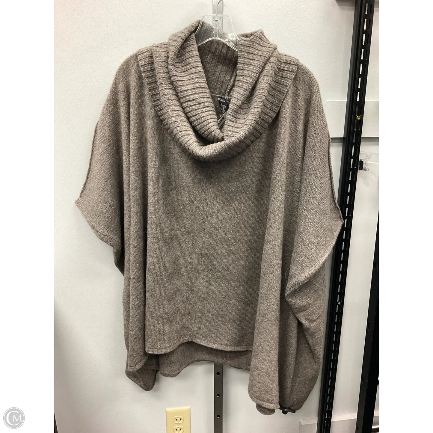 Poncho By Eileen Fisher In Taupe, Size: M