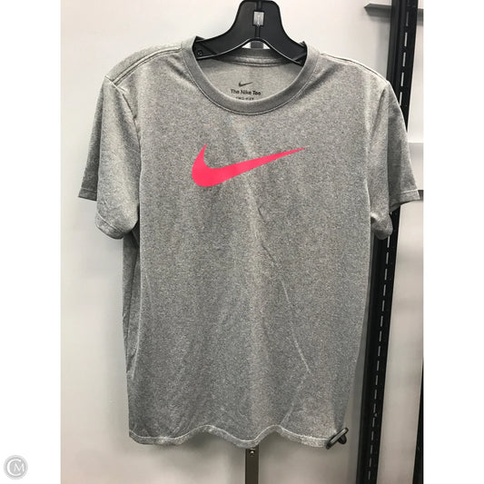 Athletic Top Short Sleeve By Nike Apparel In Grey, Size: S