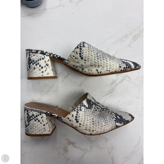 Shoes Heels Block By Steve Madden In Snakeskin Print, Size: 7.5
