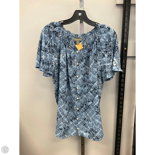 Top Short Sleeve By Style And Company In Blue, Size: 1x