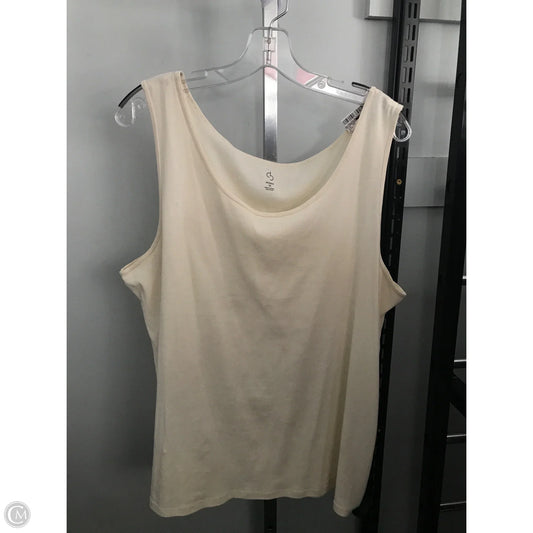 Tank Top By Dressbarn In Cream, Size: 3x