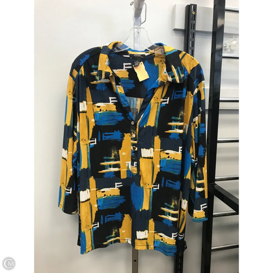 Top Long Sleeve By Alfani In Multi-colored, Size: 3x