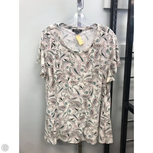 Top Short Sleeve By Roz And Ali In Paisley Print, Size: 2x