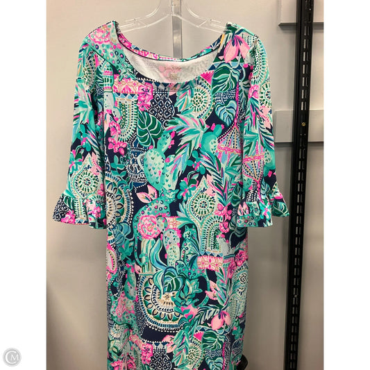 Dress Designer By Lilly Pulitzer In Blue & Green, Size: M