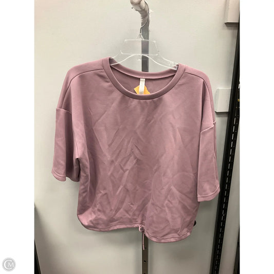 Athletic Top Short Sleeve By Zella In Mauve, Size: L
