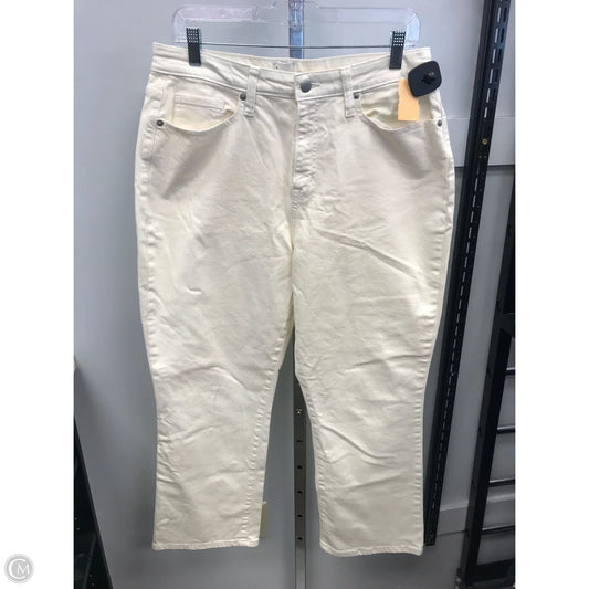 Jeans Straight By A New Day In Cream Denim, Size: 12