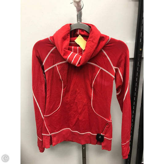 Athletic Top Long Sleeve Collar By Lululemon In Red, Size: 2