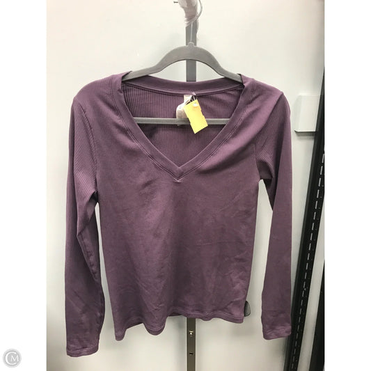 Athletic Top Long Sleeve Crewneck By Athleta In Purple, Size: M