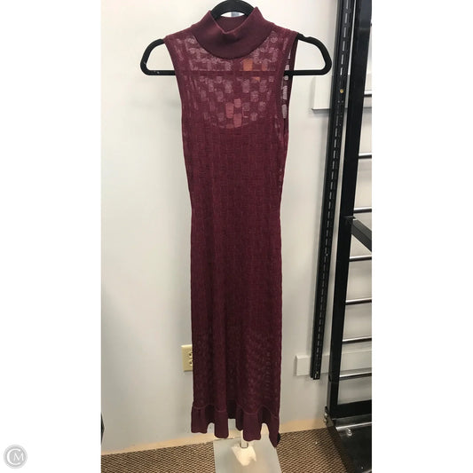 Dress Casual Midi By Avec Les Filles In Maroon, Size: Xs