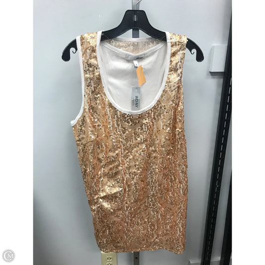 Top Sleeveless By Wdny In Gold, Size: 1x