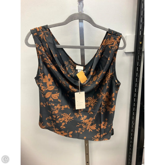 Top Short Sleeve By A New Day In Black & Brown, Size: L
