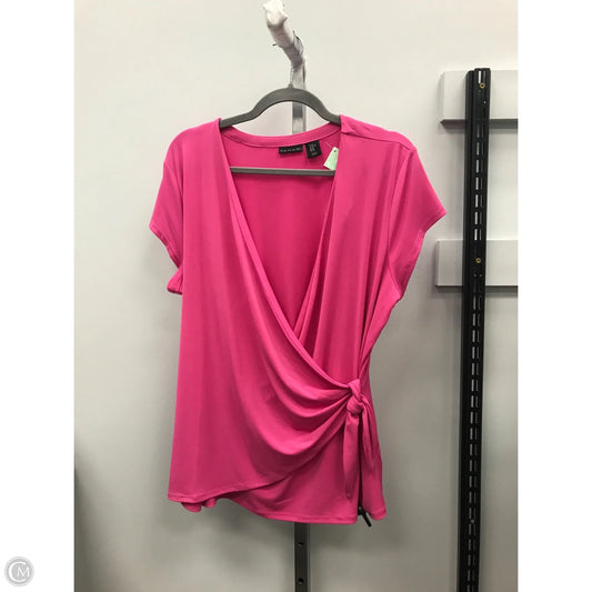 Top Short Sleeve By Tahari In Pink, Size: Xl